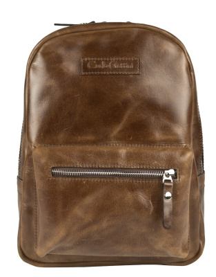 Женский кожаный рюкзак, темно-коричневый Carlo Gattini
