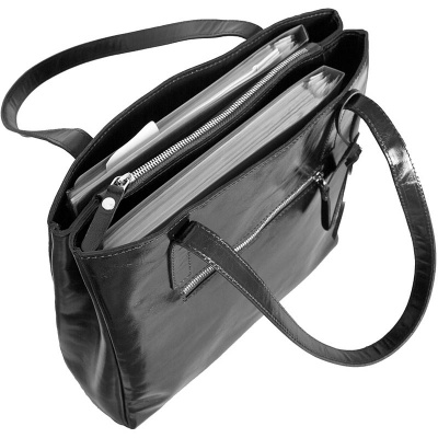Кожаная женская сумка Vietto black Carlo Gattini