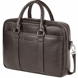 Функциональная мужская деловая сумка BRIALDI Overton (Эвертон) relief brown