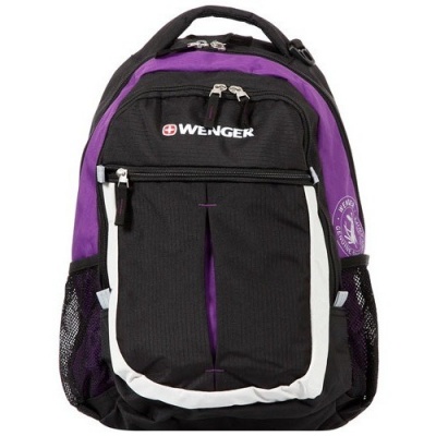 Рюкзак школьный School, черный/пурпурный Wenger