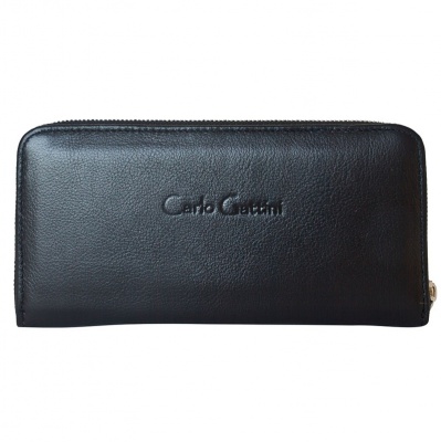 Кожаный кошелёк, черный Carlo Gattini