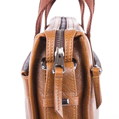 Мужская кожаная сумка, светло-коричневая Pola