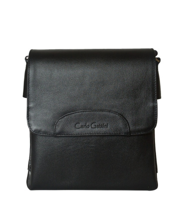 Кожаная мужская сумка, черная Carlo Gattini