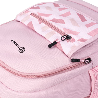 Рюкзак TORBER CLASS X, розовый с орнаментом