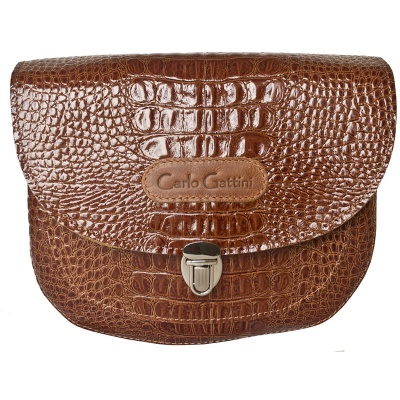 Кожаная женская сумка, коричневая Carlo Gattini
