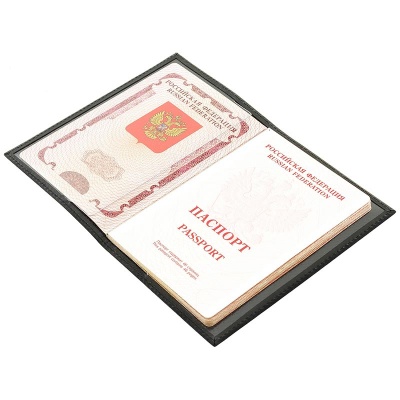 Обложка для паспорта, черная Schubert