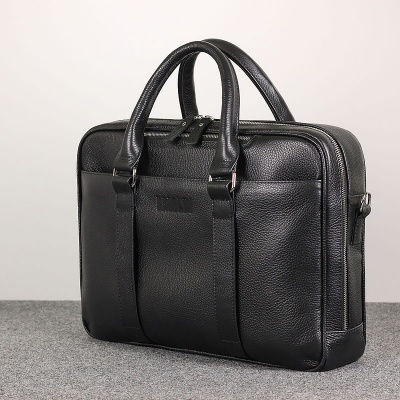 Функциональная мужская деловая сумка BRIALDI Overton (Эвертон) relief black