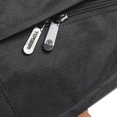 Рюкзак TORBER GRAFFI, черный с карманом коричневого цвета