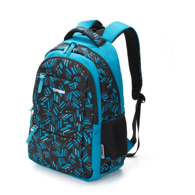 Рюкзак TORBER CLASS X, голубой с орнаментом