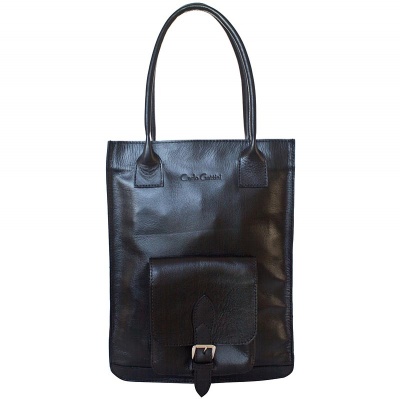 Кожаная женская сумка Arluno black Carlo Gattini